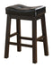 Donald Upholstered Counter Height Stools Black and Cappuccino (Set of 2) - De Avenue Furniture
