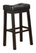 Donald Upholstered Bar Stools Black and Cappuccino (Set of 2) - De Avenue Furniture