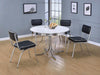 Retro Open Back Side Chairs Black and Chrome (Set of 2) - De Avenue Furniture