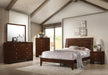 Serenity Eastern King Panel Bed Rich Merlot - De Avenue Furniture