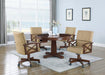 Marietta Round Wooden Game Table Tobacco - De Avenue Furniture