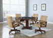 Marietta Round Wooden Game Table Tobacco - De Avenue Furniture