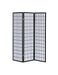 Carrie 3-panel Folding Screen Black and White - De Avenue Furniture