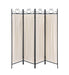 Dove 4-panel Folding Screen Beige and Black - De Avenue Furniture