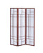 Katerina 3-panel Folding Floor Screen White and Cherry - De Avenue Furniture