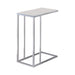 Stella Glass Top Accent Table Chrome and White - De Avenue Furniture