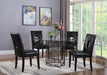 Shannon Open Back Upholstered Dining Chairs Black (Set of 2) - De Avenue Furniture
