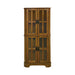 Coreosis 4-shelf Corner Curio Cabinet Golden Brown - De Avenue Furniture