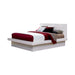 Jessica Eastern King Platform Bed with Rail Seating White - De Avenue Furniture