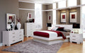 Jessica Eastern King Platform Bed with Rail Seating White - De Avenue Furniture
