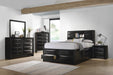 Briana California King Platform Storage Bed Black - De Avenue Furniture