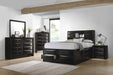 Briana Eastern King Platform Storage Bed Black - De Avenue Furniture