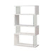 Emelle 4-tier Bookcase White and Clear - De Avenue Furniture