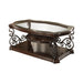 Laney Coffee Table Deep Merlot and Clear - De Avenue Furniture