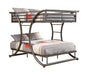 Stephan Full Over Full Bunk Bed Gunmetal - De Avenue Furniture