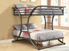 Stephan Full Over Full Bunk Bed Gunmetal - De Avenue Furniture