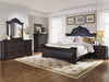 Cambridge Eastern King Panel Bed Cappuccino and Brown - De Avenue Furniture