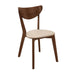 Kersey Dining Side Chairs with Curved Backs Beige and Chestnut (Set of 2) - De Avenue Furniture