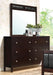Carlton Upholstered Rectangular Dresser Mirror Cappuccino - De Avenue Furniture