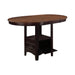 Lavon Oval Counter Height Table Light Chestnut and Espresso - De Avenue Furniture