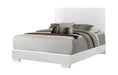 Felicity Queen Panel Bed Glossy White - De Avenue Furniture