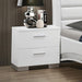 Felicity 2-drawer Nightstand Glossy White - De Avenue Furniture