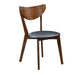 Jedda Upholstered Dining Chairs Dark Walnut and Black (Set of 2) - De Avenue Furniture