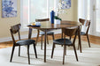 Jedda Upholstered Dining Chairs Dark Walnut and Black (Set of 2) - De Avenue Furniture