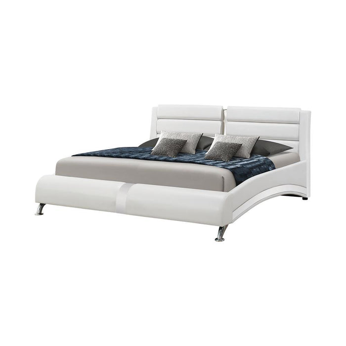 Jeremaine Eastern King Upholstered Bed White