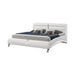 Jeremaine California King Upholstered Bed White - De Avenue Furniture