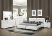 Jeremaine Queen Upholstered Bed White - De Avenue Furniture
