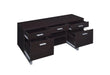 Lawtey 5-drawer Credenza with Adjustable Shelf Cappuccino - De Avenue Furniture