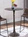 Oswego Round Bar Table Dark Russet and Antique Bronze - De Avenue Furniture