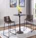 Oswego Round Bar Table Dark Russet and Antique Bronze - De Avenue Furniture