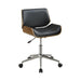 Addington Adjustable Height Office Chair Black and Chrome - De Avenue Furniture