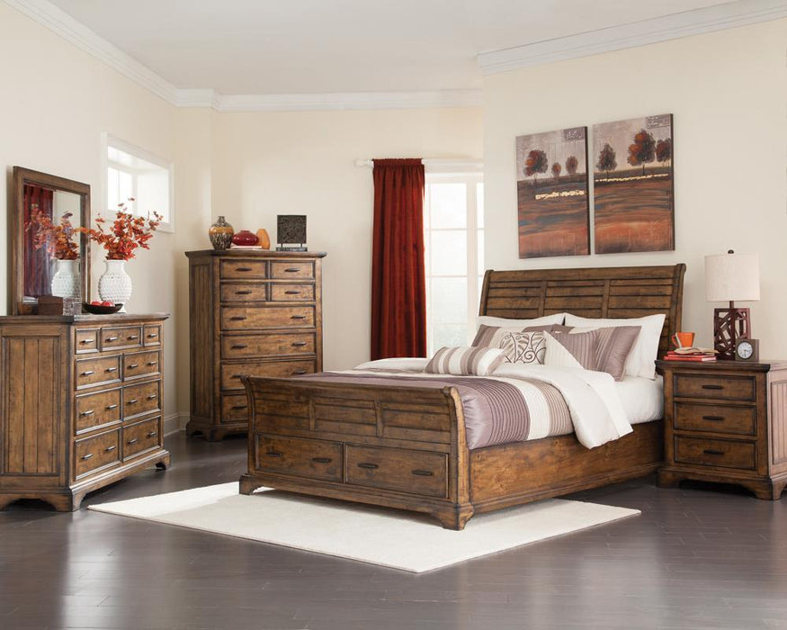 Elk Grove Queen Storage Bed Vintage Bourbon