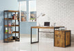 Estrella Writing Desk Antique Nutmeg and Gunmetal - De Avenue Furniture