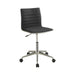 Chryses Adjustable Height Office Chair Black and Chrome - De Avenue Furniture