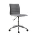 Chryses Adjustable Height Office Chair Grey and Chrome - De Avenue Furniture