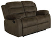 Rodman Pillow Top Arm Motion Loveseat Olive Brown - De Avenue Furniture