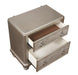 Bling Game 2-drawer Nightstand Metallic Platinum - De Avenue Furniture