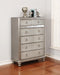 Bling Game 6-drawer Chest Metallic Platinum - De Avenue Furniture