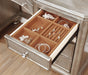 Bling Game 9-drawer Vanity Desk Metallic Platinum - De Avenue Furniture