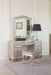 Bling Game Arched Top Vanity Mirror Metallic Platinum - De Avenue Furniture