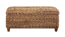 Laughton Hand-Woven Banana Leaf Storage Trunk Amber - De Avenue Furniture