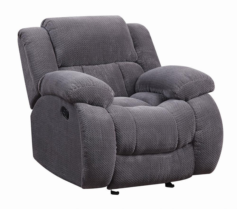 Weissman Upholstered Glider Recliner Charcoal