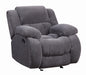 Weissman Upholstered Glider Recliner Charcoal - De Avenue Furniture
