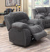 Weissman Upholstered Glider Recliner Charcoal - De Avenue Furniture