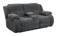 Weissman Motion Loveseat with Console Charcoal - De Avenue Furniture