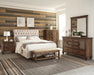 Devon Tufted Upholstered Eastern King Bed Beige - De Avenue Furniture